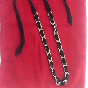 Black velvet and chain necklace/bracelet